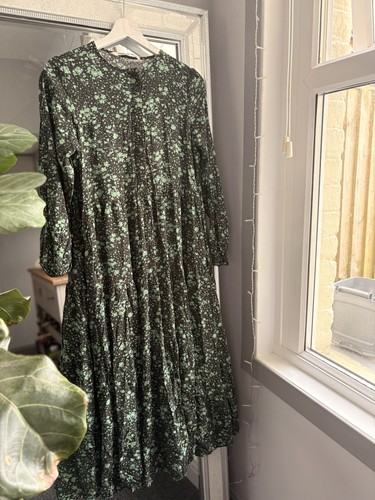 Zara black green floral - zara,