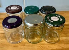 6 x standard glass jam jars