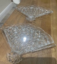 Vintage Avon Clear Glass Fan