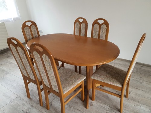 Solid wood round dining table - dining,