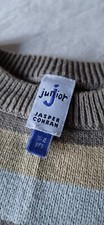 Boys Jasper Conran (Junior J) Pale Blue/ Beige Striped Jumper Age 3-4 Years