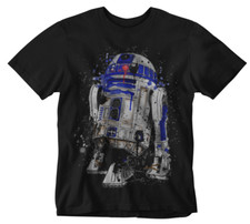 R2 D2 T-Shirt Droid Robot Star Wars Movie Film Retro Tee Rebel Empire Cool