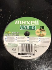 Maxell DVD-R 10 Pack Blank Discs Recordable DVD 16x 4.7GB 120 Mins
