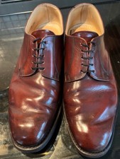 Classic Derby shoes Chestnut Brown Leather James Mark Commando Soles 8.5