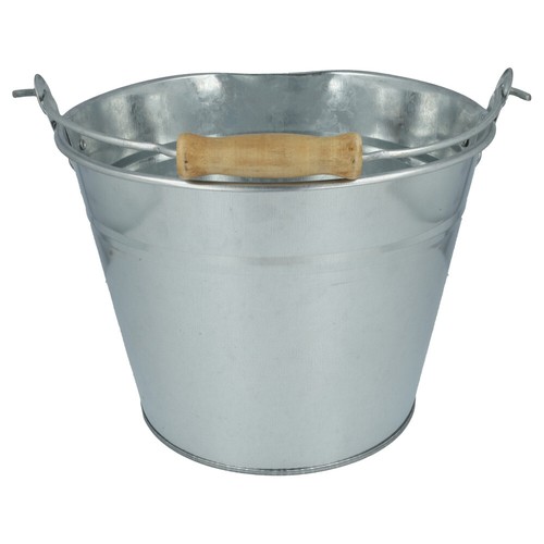 Galvanised metal bucket - galvanised,