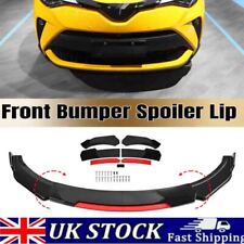 For Toyota for C-HR Gloss Black Front Bumper Red Lip Spoiler Splitter Body Kits