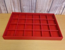 Red 24 Compartment Jewellery Stacker Storage Box Organiser