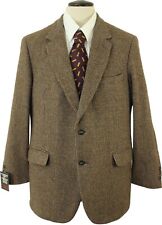 VINTAGE JAS.K.WILSON MENS 44" BROWN MIX HALF LINED TWEED JACKET