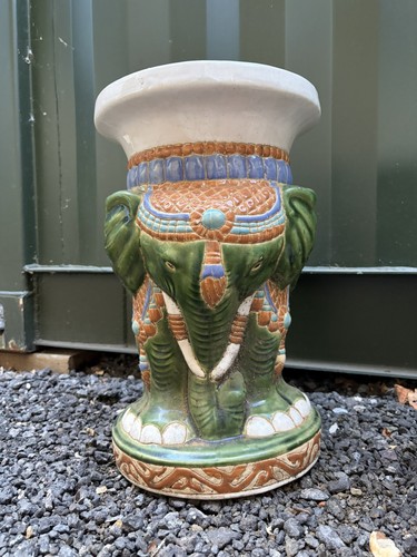 Vintage elephant plant - elephant, stand