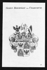 1820 - Berchtold Of Ungarschitz Coat Of Arms Heraldry