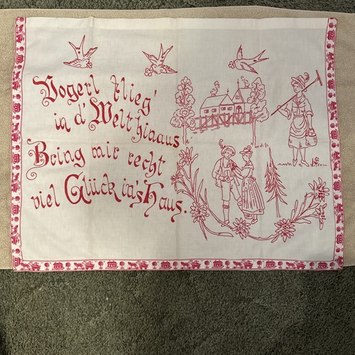 German redwork embroidered - german,