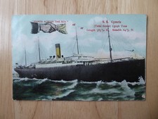 Postcard S S Cymric White Star