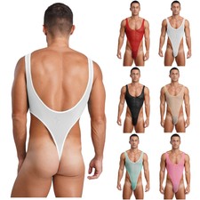Men's Sexy Leotard Sheer Mesh