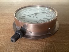 B.R. M ~ Brass Railway Gauge ~ 5 1/2 Inch Dial ~ British Rail (Midland)