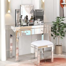 Mirrored Dressing Table Stool