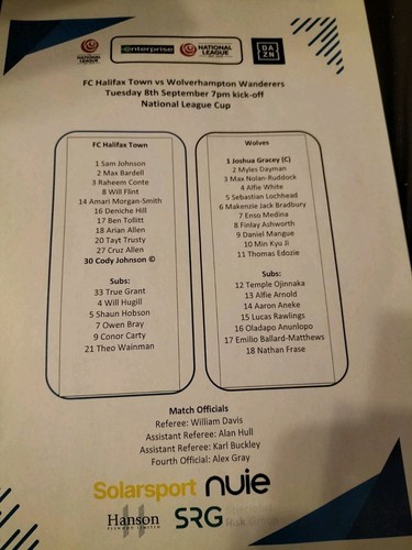 Halifax town wolves u21s - town,