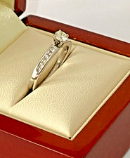 14K Gold Solitaire Diamond Engagement Ring 14ct 14 Carat 1 Centre Diamond 0.36ct