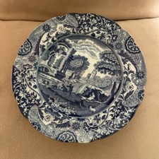 Spode Italian Plate Copeland England Blue and White 16cm 