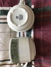 Steelite green patterned coffee cup