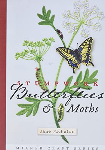 Stumpwork embroidery moths - embroidery,,