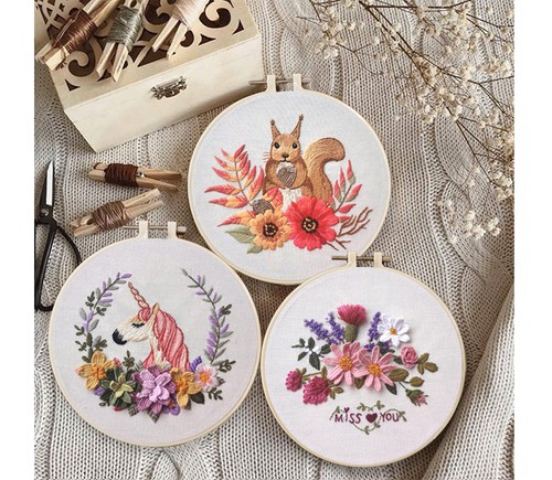 Diy embroidery kit flower - embroidery,