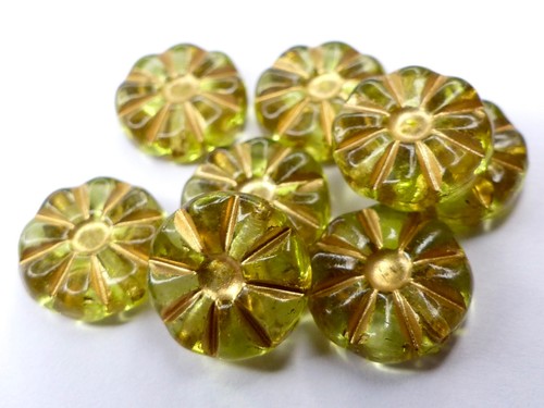 12mm czech pressed - pressed, glass