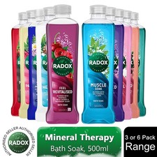 Radox Bath Soak 100% Nature Inspired Fragrances 500ml, 3 or 6 Pack