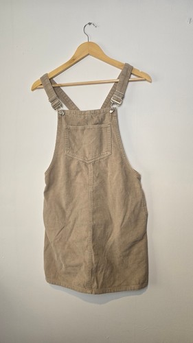 Beige cord pinafore - beige,