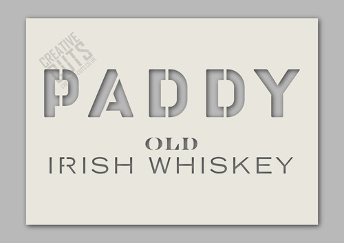 Paddy whiskey stencil - stencil, ---