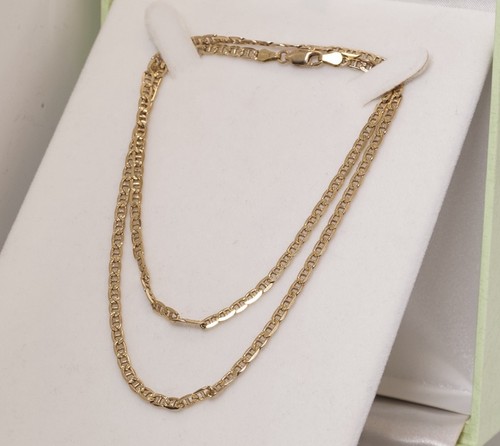 Yellow gold flat figaro - yellow,
