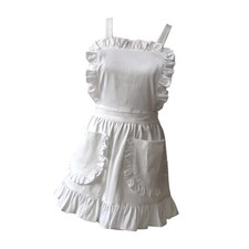 White Ruffles Maid Apron