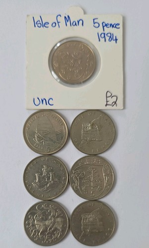 Isle man coins selection - of, 5p