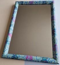 mirror with handcrafted decopatch frame