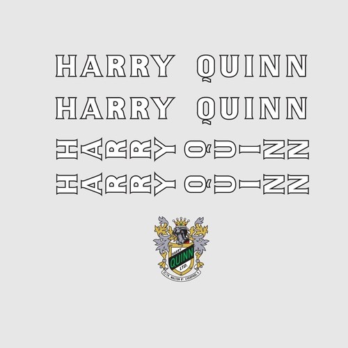 Harry quinn bicycle decals - quinn,