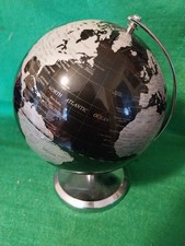 Small Black Desk Globe 20 Cm High