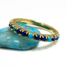 Turquoise & Lapis Lazuli 18K