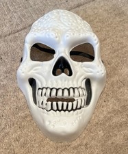 White Skeleton Mask Scary Skull Face Mask  Halloween Fancy Creepy Face Cover
