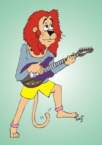Card lion playing - -,