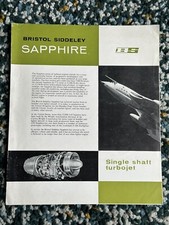 RARE 1959 Bristol Siddeley Sapphire Jet Engine Sales Brochure RAF Victor Bomber