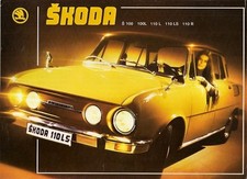 Skoda S100 L S110 L LS R 1973 UK Market Single Sheet Sales Brochure