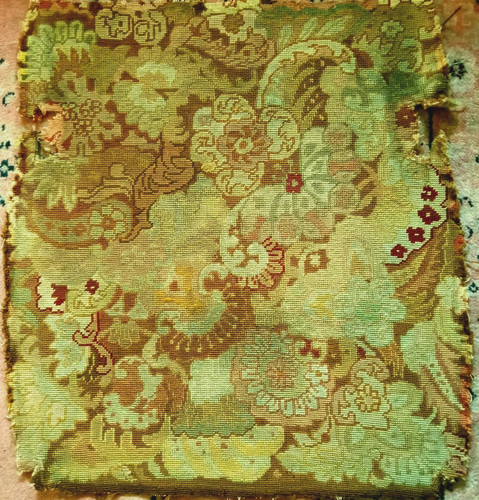 Pair antique large needlepoint - antique,