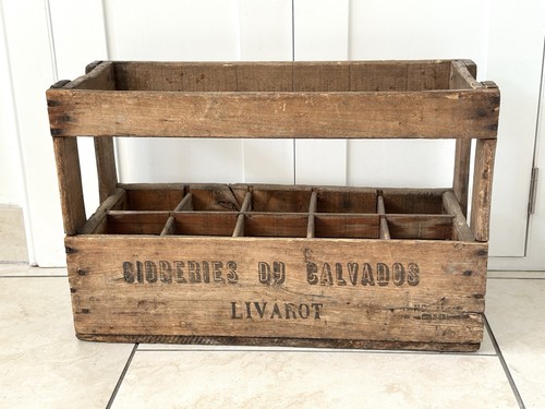 Vintage french calvados crate - vintage,
