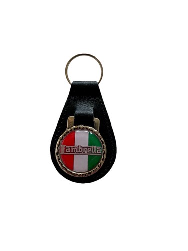 Black leather keyring fob - , keyring/