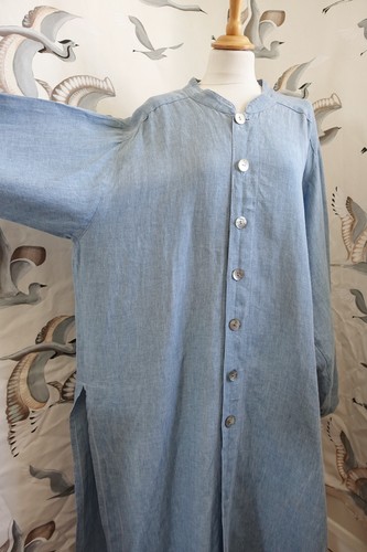 Terry macey blue irish linen - blue,