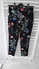 Ladies Black Floral Skinny