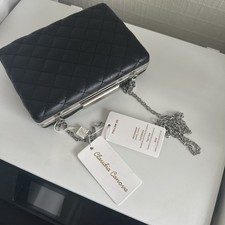 Black Faux Leather Quilted Box