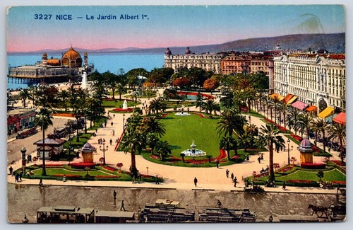 Antique france postcard nice - postcard,