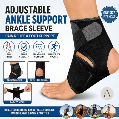 Adjustable ankle support brace - adjustable,