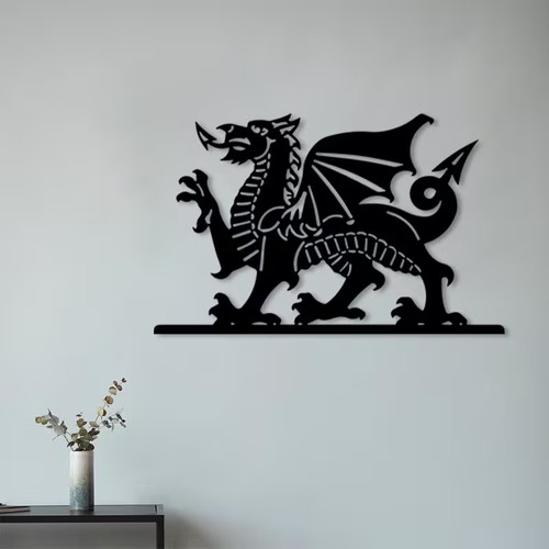 Welsh dragon metal wall - dragon,