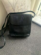 JOBIS RETRO SMALL BLACK LEATHER CROSSBODY HANDBAG VGC